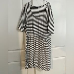 Striped Fit and Flare Dress